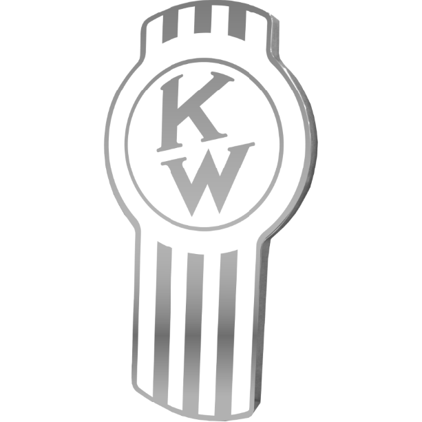 KENWORTH EMBLEM OLD STYLE WHITE 108 EMBLEM Dark Gray