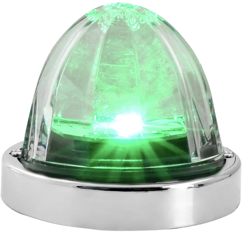 Super Star (Plastic lens) Watermelon Surface Mount LED Sealed Light With Bezel (CHOOSE COLOR) watermelon glass lens green/clear Gray