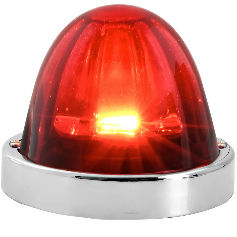 Super Star Watermelon (Glass Lens) Surface Mount LED Sealed Light With Bezel (CHOOSE COLOR) watermelon glass lens red/red Firebrick