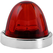 Super Star Watermelon (Glass Lens) Surface Mount LED Sealed Light With Bezel (CHOOSE COLOR) watermelon glass lens amber/dark amber,amber/light amber,red/red,amber/clear,red/clear,white/clear,blue/clear,green/clear Light Gray