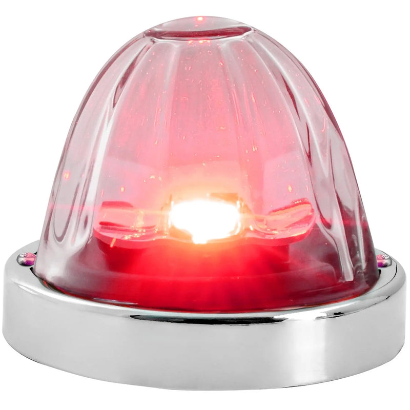 Super Star Watermelon (Glass Lens) Surface Mount LED Sealed Light With Bezel (CHOOSE COLOR) watermelon glass lens red/clear Thistle
