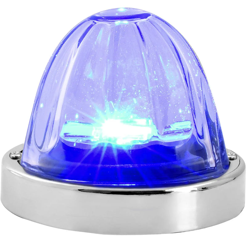 Super Star Watermelon (Glass Lens) Surface Mount LED Sealed Light With Bezel (CHOOSE COLOR) watermelon glass lens blue/clear Light Steel Blue