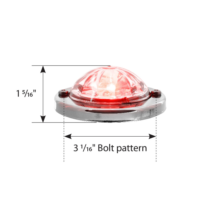 Mini Super Star Watermelon LED Sealed Light with Stainless Steel Bezel (Choose Color)