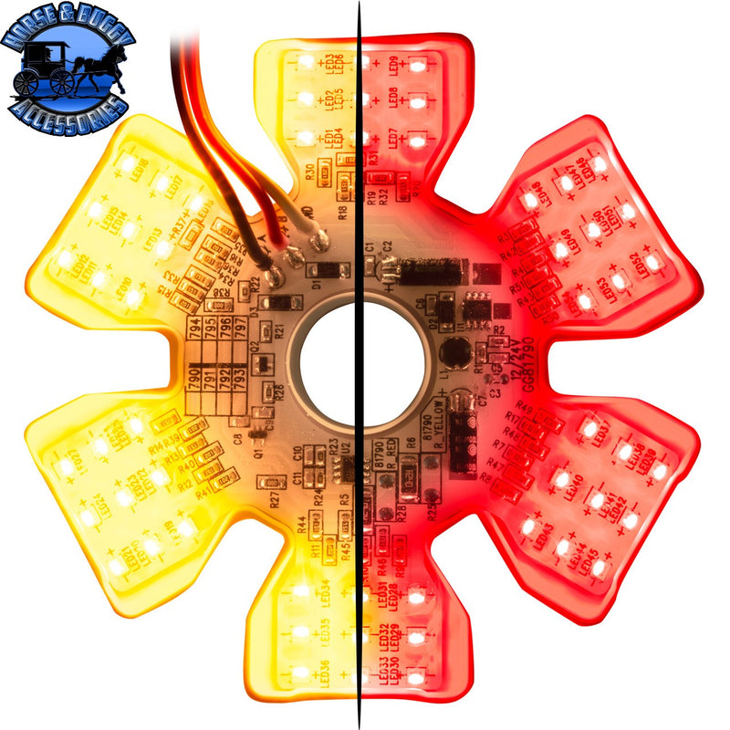 81790 Ultra Thin Hex Air Cleaner Dual Color LED Light (AMBER/RED)