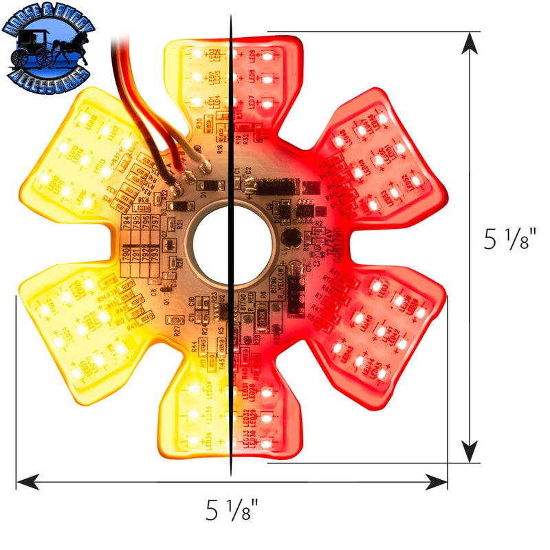 81790 Ultra Thin Hex Air Cleaner Dual Color LED Light (AMBER/RED)