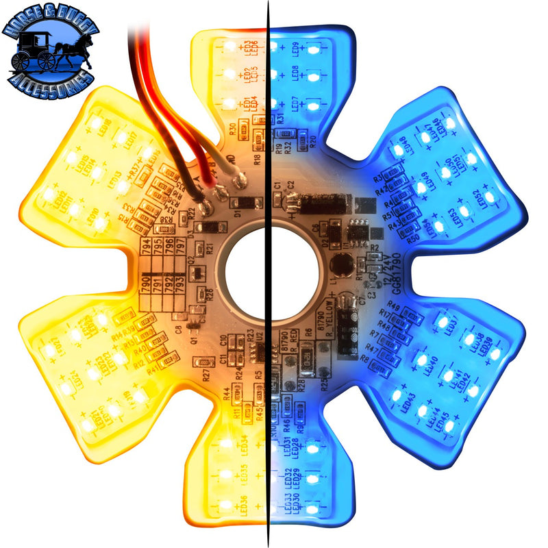 81791 Ultra Thin Hex Air Cleaner Dual Color LED Light (AMBER/BLUE)