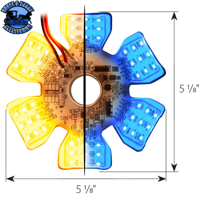81791 Ultra Thin Hex Air Cleaner Dual Color LED Light (AMBER/BLUE)