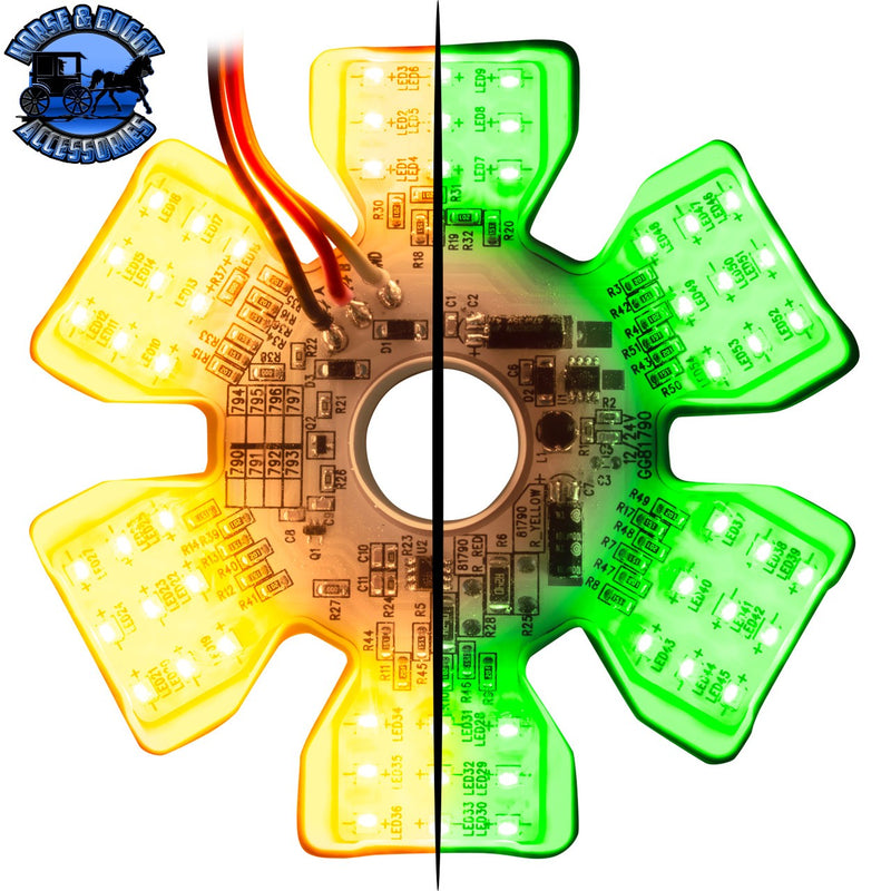 81792 Ultra Thin Hex Air Cleaner Dual Color LED Light (AMBER/GREEN)