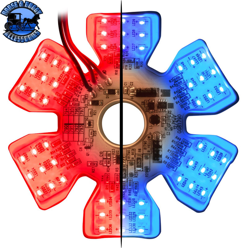 81794 Ultra Thin Hex Air Cleaner Dual Color LED Light (RED/BLUE)