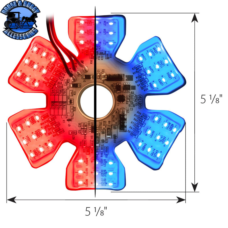 81794 Ultra Thin Hex Air Cleaner Dual Color LED Light (RED/BLUE)