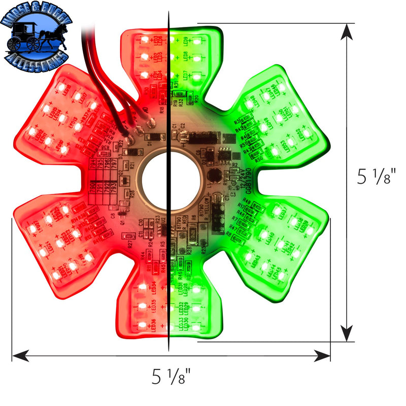 81795 Ultra Thin Hex Air Cleaner Dual Color LED Light (RED/GREEN)