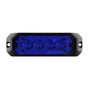 4" MEDIUM RECTANGULAR HIGH POWER LED STROBE LIGHT, BLUE/BLUE Midnight Blue