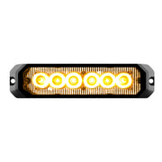 5" MEDIUM RECTANGULAR HIGH POWER LED STROBE LIGHT,AMBER/CLEAR Black