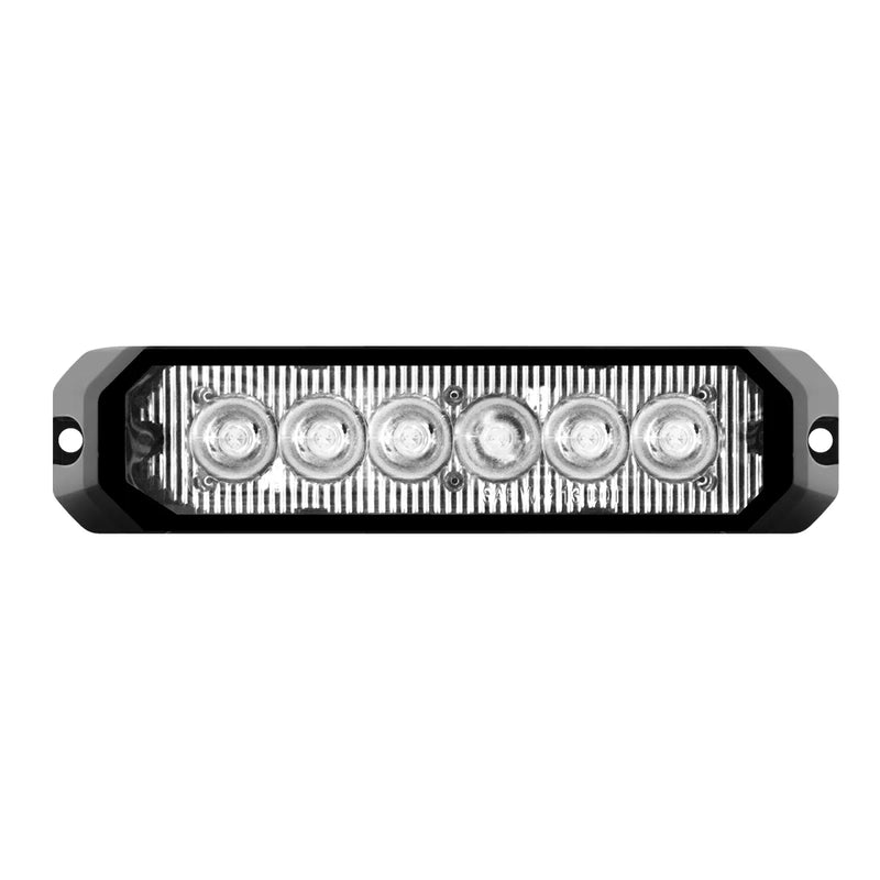 5" MEDIUM RECTANGULAR HIGH POWER LED STROBE LIGHT, BLUE/CLEAR Dark Slate Gray