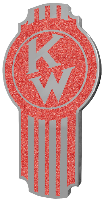 Rosy Brown KENWORTH EMBLEM OLD STYLE RED METALLIC/CHROME 481 EMBLEM