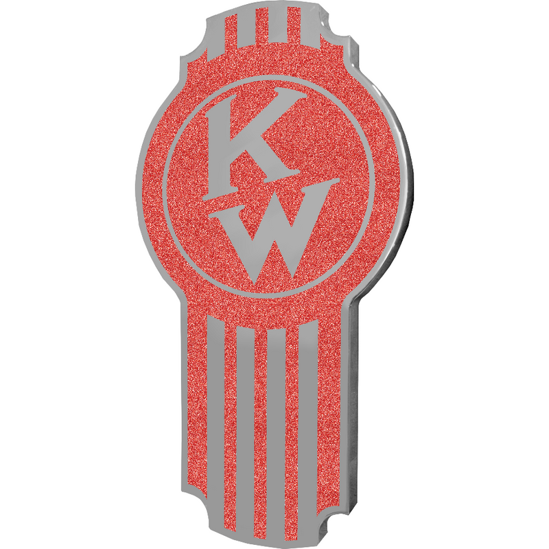 Kenworth Emblem Engraved Old Style Red Metallic 481 Emblems Rosy Brown
