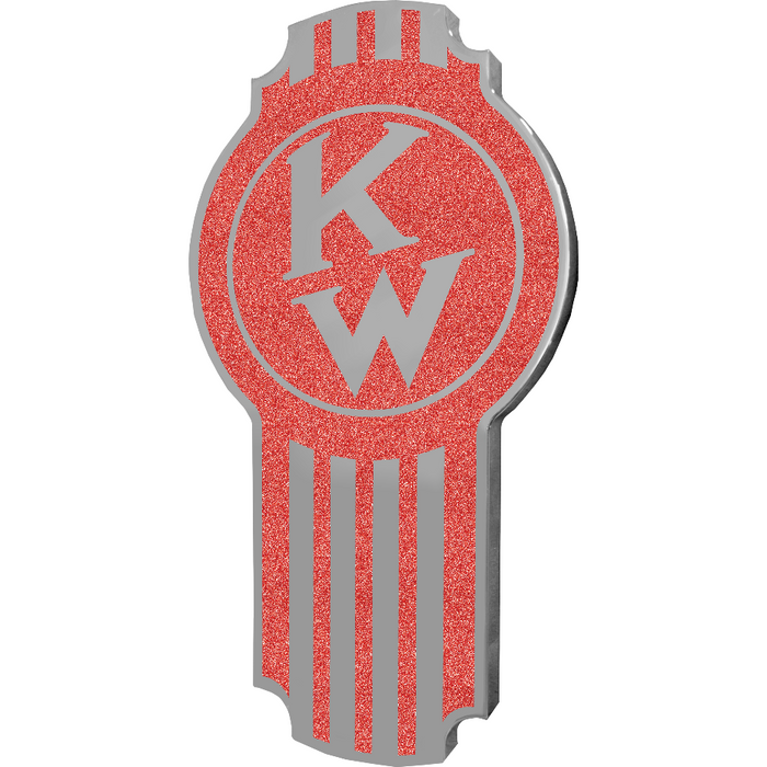 Rosy Brown Kenworth Emblem Engraved Old Style Red Metallic 481 Emblems