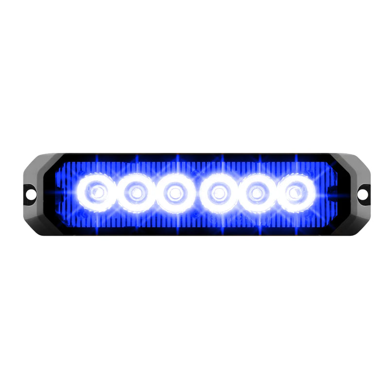5" MEDIUM RECTANGULAR HIGH POWER LED STROBE LIGHT, BLUE/BLUE Lavender