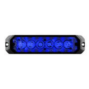 5" MEDIUM RECTANGULAR HIGH POWER LED STROBE LIGHT, BLUE/BLUE Black
