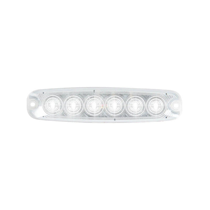 5-1/8" ULTRA THIN WHITE/CLEAR 6 LED STROBE LIGHT ULTRA THIN LED LIGHT Light Gray