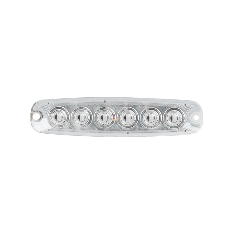 5-1/8" ULTRA THIN WHITE/CLEAR 6 LED STROBE LIGHT ULTRA THIN LED LIGHT Light Gray