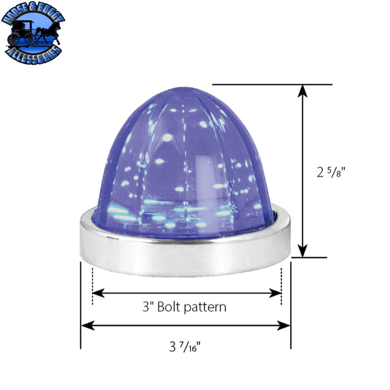 Classic Watermelon Surface Mount LED Light in Smoke Lens (CHOOSE COLOR)