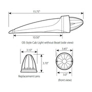 Cab LED Marker Light for G1K, OEM STYLE (AMBER/AMBER) #81982 Light Gray