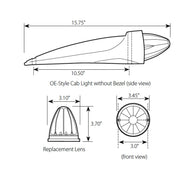 Cab LED Marker Light for G1KT, OEM STYLE #81983 cab light Light Gray