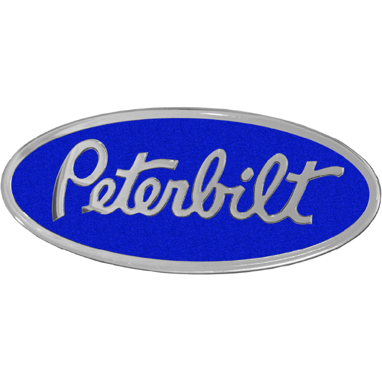 PETERBILT ENGRAVED EMBLEM OVAL BLUE 647 EMBLEM Medium Blue