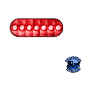820KR-7 6.5″X2.25″ Red LED Stop/Turn/Tail, Oval, AMP, Grommet-Mount Kit Firebrick