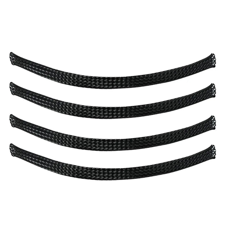 #82149  5" BLACK BRAIDED EXPANDABLE WIRE SLEEVING, SET OF 4PCS Black