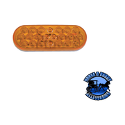 821A-22 6.5"x2.25" Amber LED Front Park & Turn, PL3 Housing, Grommet-Mount Chocolate