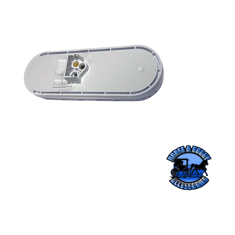 821C-7 6.5"x2.25" White LED Back-Up Light, Oval, Grommet-Mount Light Gray