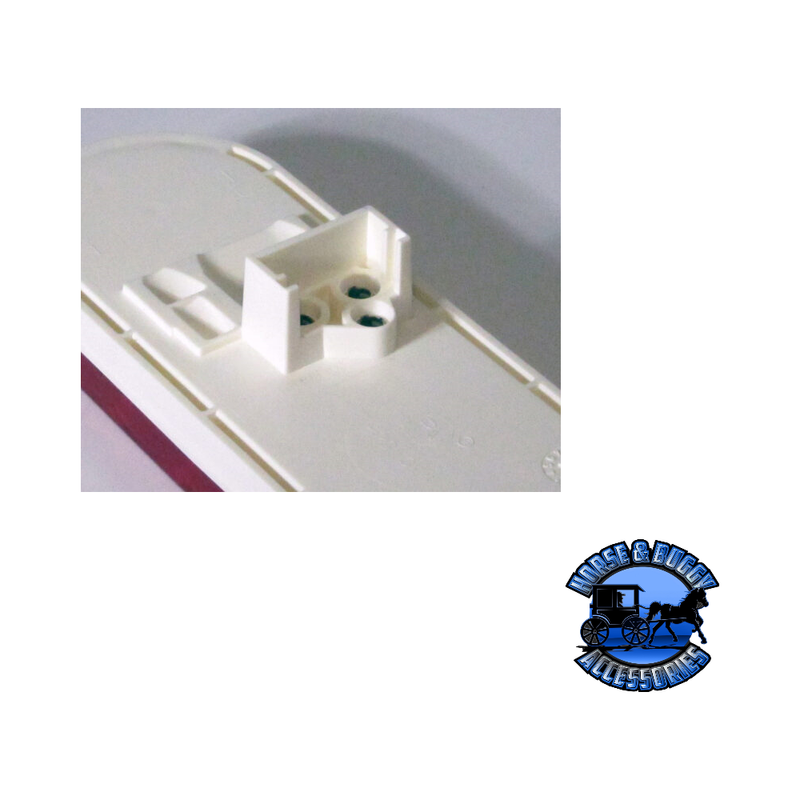 821R-7 6.5"x2.25" Red LED Stop/Turn/Tail, Oval, Grommet-Mount Gray