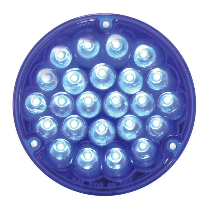 Dark Slate Blue 4″ Pearl LED Light with Housing  (choose color) 4" ROUND blue/blue (light only)