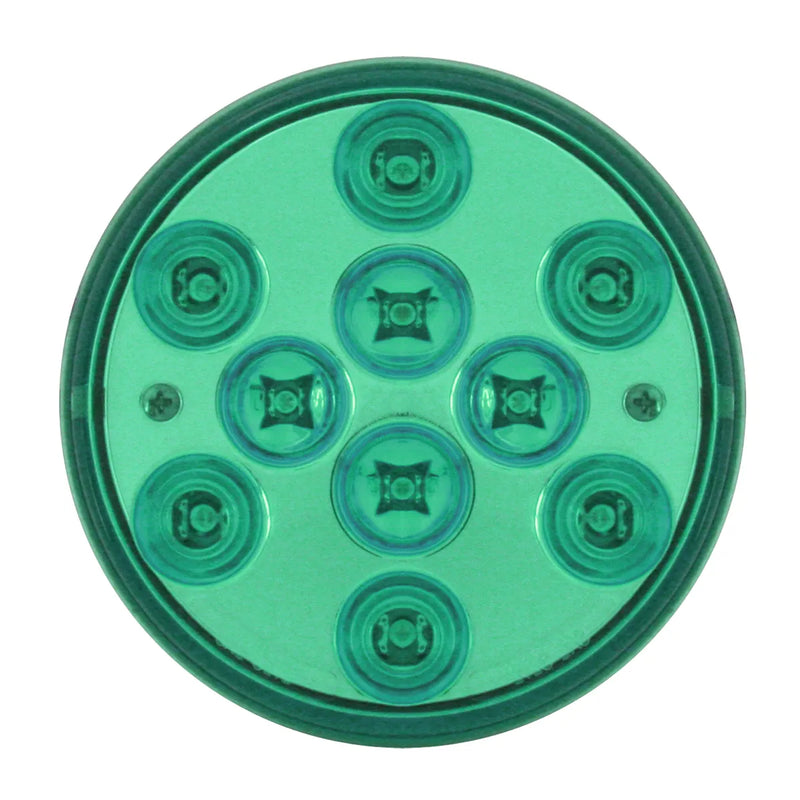 4" MEGA 10 PLUS GREEN 10 LED SEALED LIGHT 4" ROUND Medium Sea Green