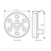 Light Gray 4" MEGA 10 PLUS GREEN 10 LED SEALED LIGHT 4" ROUND