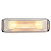 Wheat Medium Rectangular 2-Bulb Sealed Marker Light INCANDESCANT LIGHT CLEAR W/CHROME,CLEAR