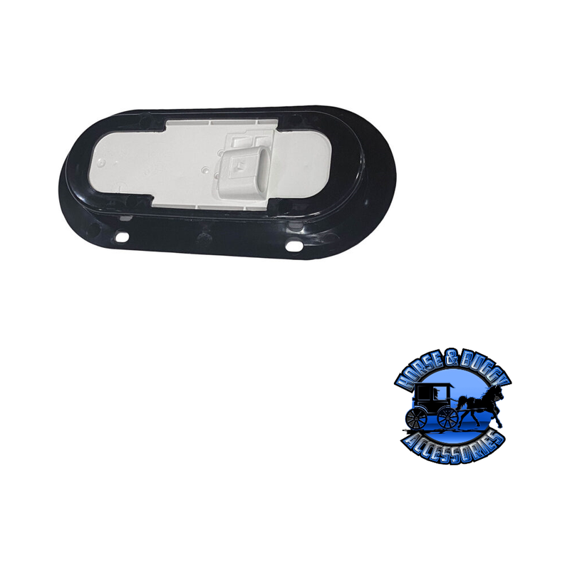 823QA 6.5"x2.25" Amber, Clear Lens LED Mid-Turn/ Side Marker, Oval, Sequential AMP Housing Flange-Mount Dark Slate Gray