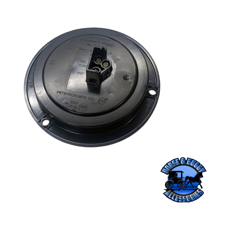 824A-7 4" Amber LED Stop/Turn/Tail, Round, Flange-Mount 4" ROUND Dark Slate Gray