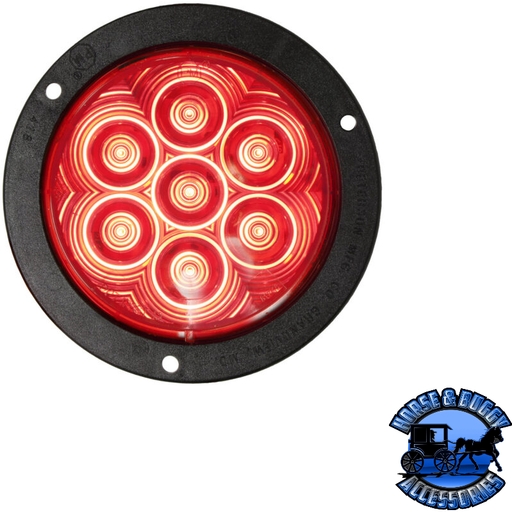 Dark Slate Gray 824R-7 4" Red LED Stop/Turn/Tail, Round, Flange-Mount