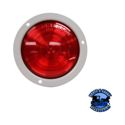 824R 4" Red LED Stop/Turn/Tail, Round, Single Diode, Flange-Mount Dark Red