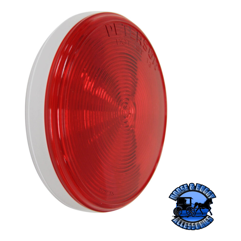 826R 4" Red LED Stop/Turn/Tail, Round, Single Diode, Grommet-Mount Brown