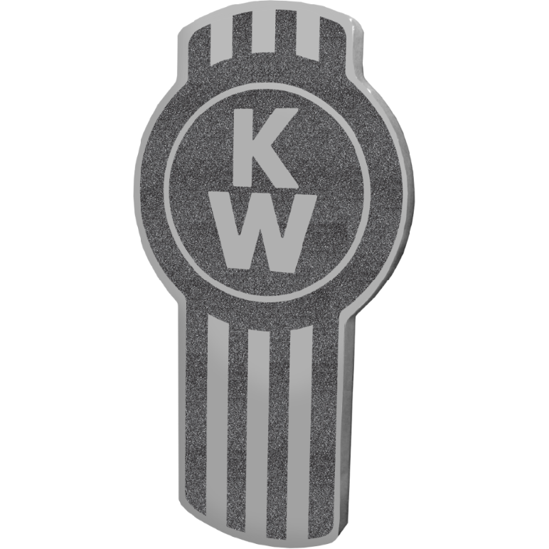 KENWORTH EMBLEM BLACK METALLIC 195 EMBLEM Dim Gray
