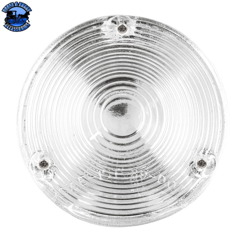 84075 4" CLEAR CLASSIC GLASS LENS FOR COMBINATION LIGHT