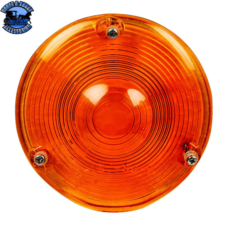84076 4" DARK AMBER CLASSIC GLASS LENS FOR COMBINATION LIGHT