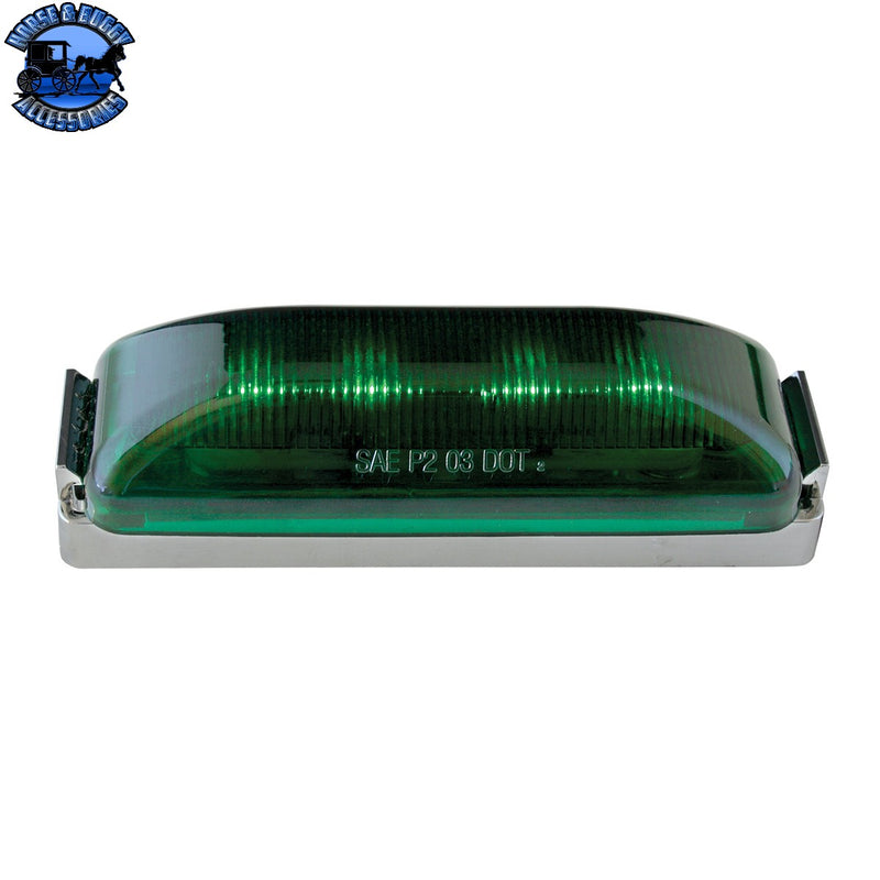 84454SP RECT. GREEN/GREEN 4-LED UTILITY LIGHT W/ CR. BRACKET