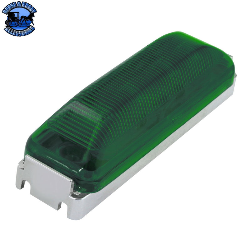 84454SP RECT. GREEN/GREEN 4-LED UTILITY LIGHT W/ CR. BRACKET