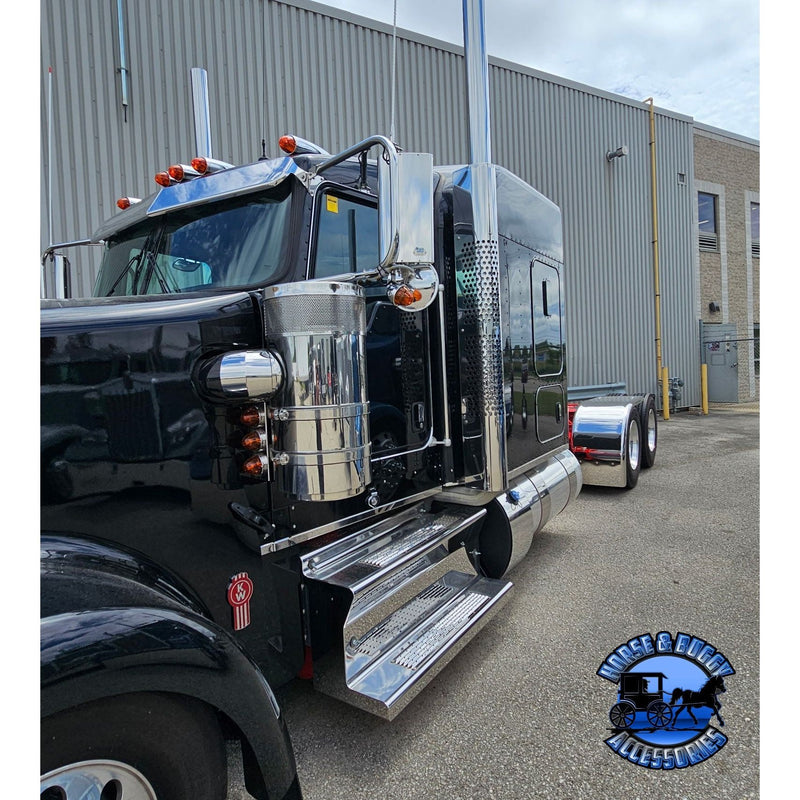 Kenworth w900L 2018 newer (Choose cab and year style) 50" DPF and battery stepbox covers BATTERY BOX BATTERY BOX COVER (aero cab),BATTERY BOX COVER (flat glass),DPF COVER YEAR 2018-2024,DPF COVER YEAR 2025 NEWER Slate Gray