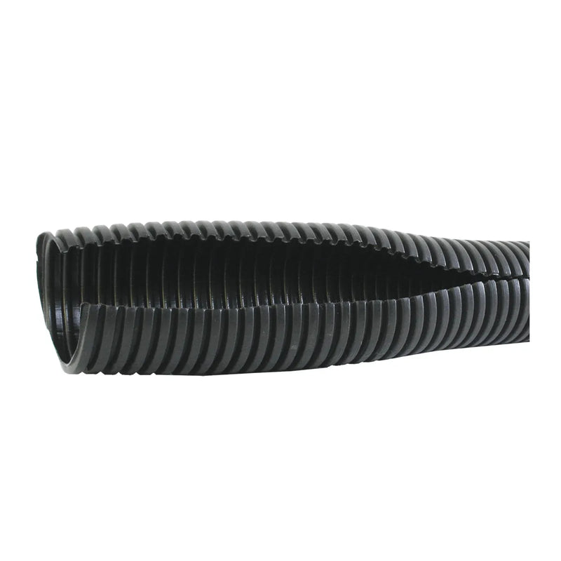 3/8" ID BLACK CORRUGATED SPLIT LOOM, 100FT/ROLL Dark Slate Gray